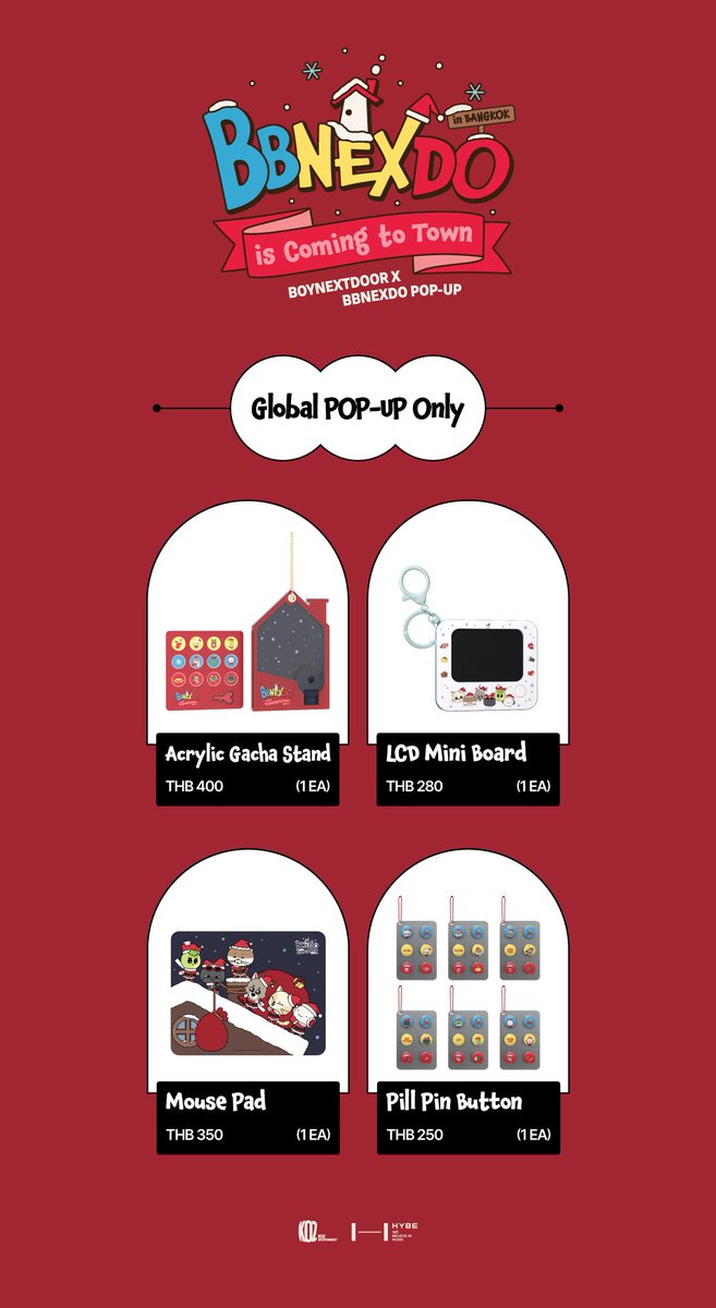 KPOPMERCH_POPUP's tweet photo. BOYNEXTDOOR X BBNEXDO POP-UP ‘BBNEXDO is Coming to Town’ in BANGKOK

📄 รายการสินค้า
📄 MERCH LIST

🗓️ 5 Dec 2025 (Fri) – 28 Dec 2025 (Sun)
⏰ 10:00 - 22:00 (UTC+7)
📍 3F, Siam Discovery

#BOYNEXTDOOR #보이넥스트도어 #BND
#BBNEXDO #쁘넥도 #BBNEXDO_IN_BANGKOK https://t.co/bkKQbCDzMZ