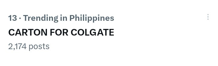 VivoreeBrenty's tweet image. itaas pa yan 

CARTON FOR COLGATE
CARTON FOR COLGATE
#ColgatePH