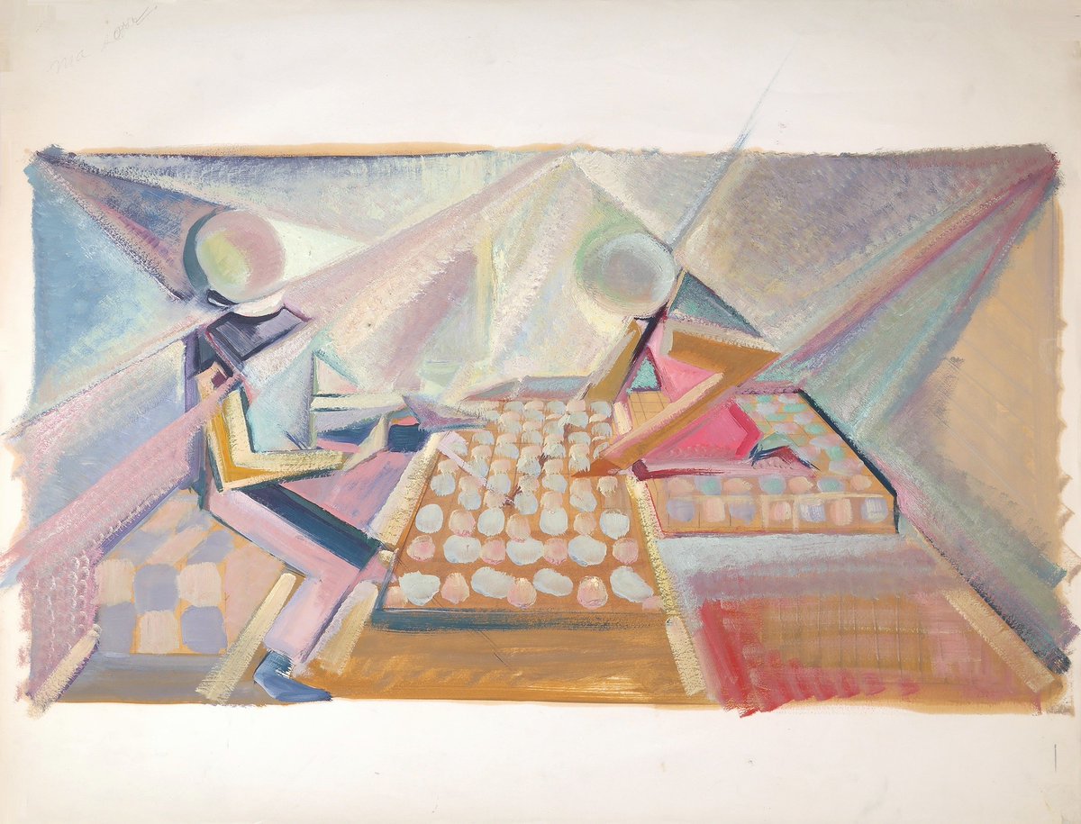 nhowaizi's tweet photo. Neda Howaizi. Boardgame players, peinture sur papier, c. 1982 https://t.co/n5sLgGGzqK https://t.co/TKS7wBaECy