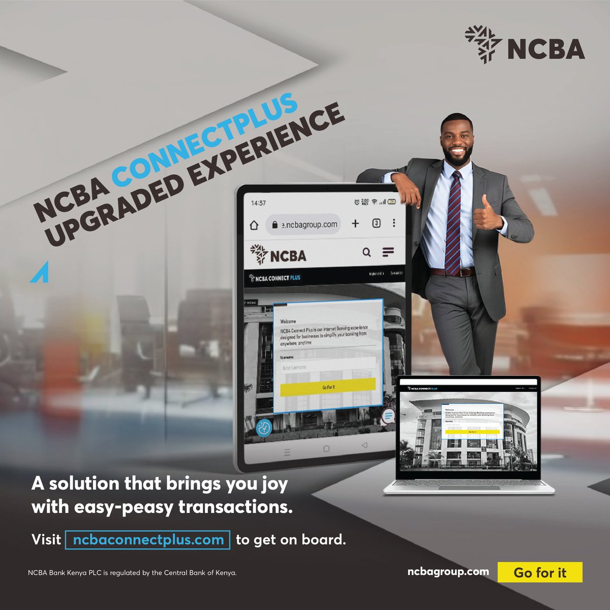 NCBABankKenya's tweet image. Master your business transactions with NCBA ConnectPlus. The cutting-edge solution for seamless management. Learn More: ncbaconnectplus.com/dtbWebApp/dtbm…
#NCBATwendeMbele #Goforit
