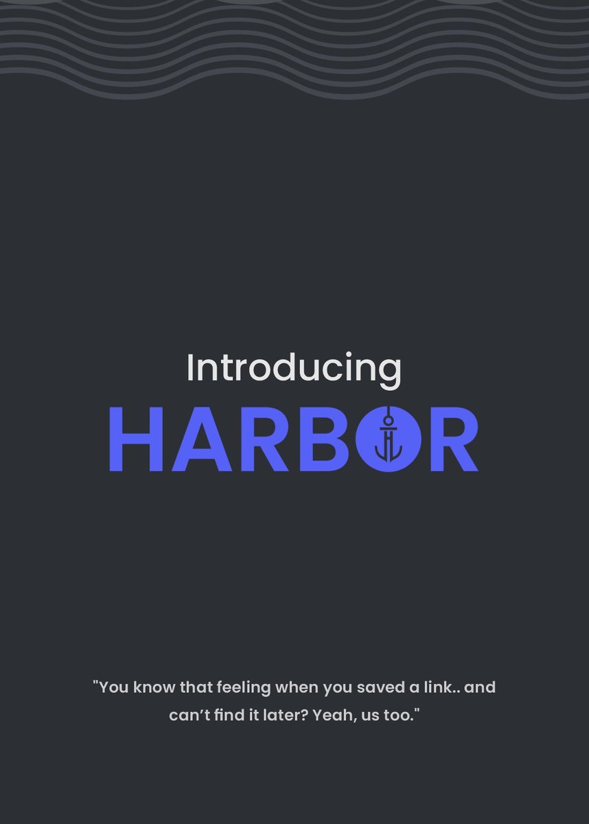 _debesh2604's tweet image. Tired of losing links in chat chaos? 😮‍💨
I built HARBOR ⚓ — a clean home for every link, idea &amp;amp; inspo you want to revisit.
Grateful for the help from @kirat_tw 🤝
Check it out 👇
harborflow.vercel.app

#100xDevs #buildinpublic