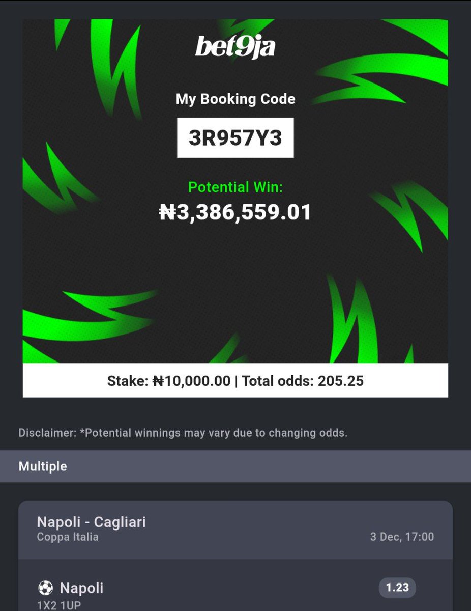 vita_tips's tweet image. 1 UP ✅

3R957Y3

3R959FC

( Tap on code to copy ) 

#Bet9jaCode