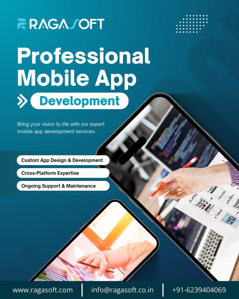 ragasoft's tweet image. 🚀 Next-Generation Mobile App Development 📱
Crafting the future of mobile experiences starts with a foundation of High-Performance Architecture and a Modern Tech Stack. 
#MobileAppDevelopment #AppDevelopment #TechAgency #UIUXDesign #DesignSystem #MobileStrategy #FutureofTech