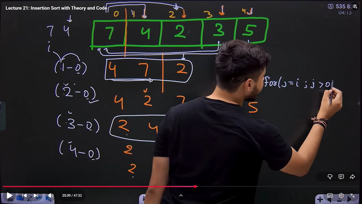 Shekhar21058582's tweet image. 🚀 Today I started my DSA journey with C++!
Solved a few problems on my own &amp;amp; learning step-by-step 💡📘
📚 Today I learnt Sorting
✨ Insertion Sort — and solved problems based on it!

🔥 Growing my knowledge every day! 💪🤓
@rohit_negi9 
#DSA #CPP #CodingJourney ✨🧩