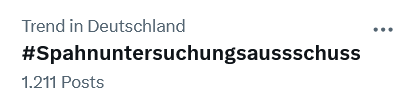 Der Tag heute beginnt mal mit einem schönen Trend. Wir dürfen nicht nachlassen und müssen weiterhin den #Spahnuntersuchungsaussschuss fordern!