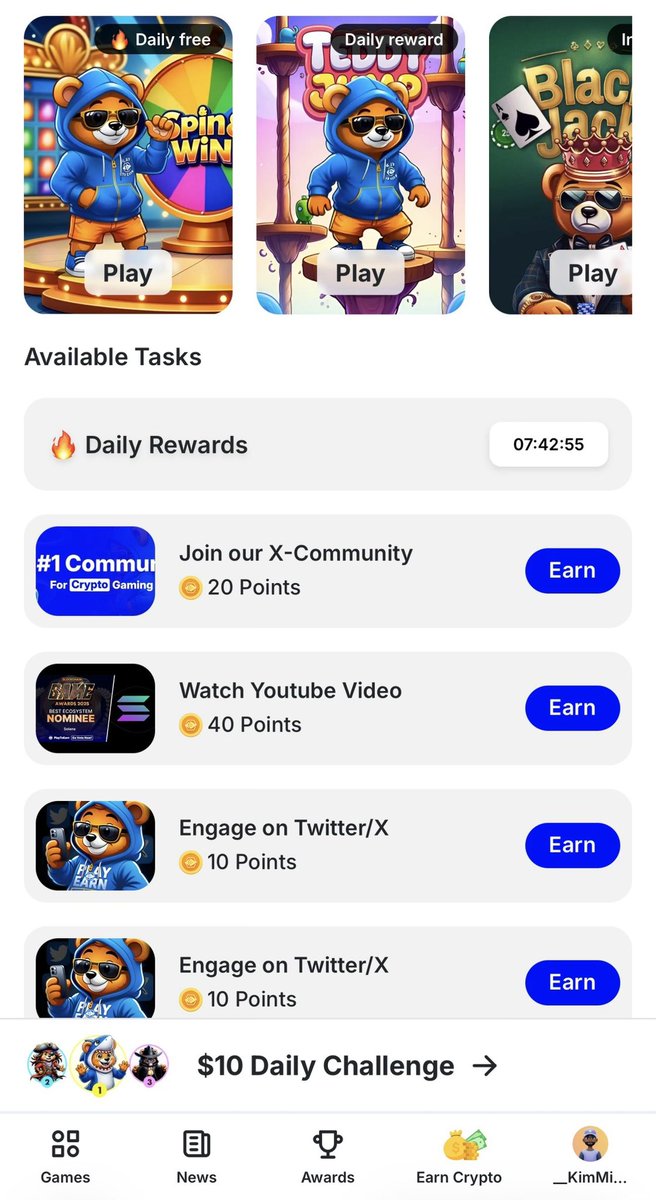 __KimMinJae__'s tweet image. It’s a real pleasure to share that I recently joined @PlayToEarn as their 80,000th follower on X 🙌 

Since then, I’ve been using the platform actively - checking in daily ✔️ watching short videos 🎬 completing simple tasks 📝 or preparing quick Twitter posts.

In return, I can…