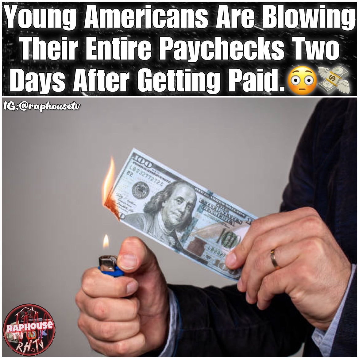 raphousetv2's tweet image. Young Americans Are Blowing Their Entire Paychecks Two Days After Getting Paid 💸🤑🛍️⏳