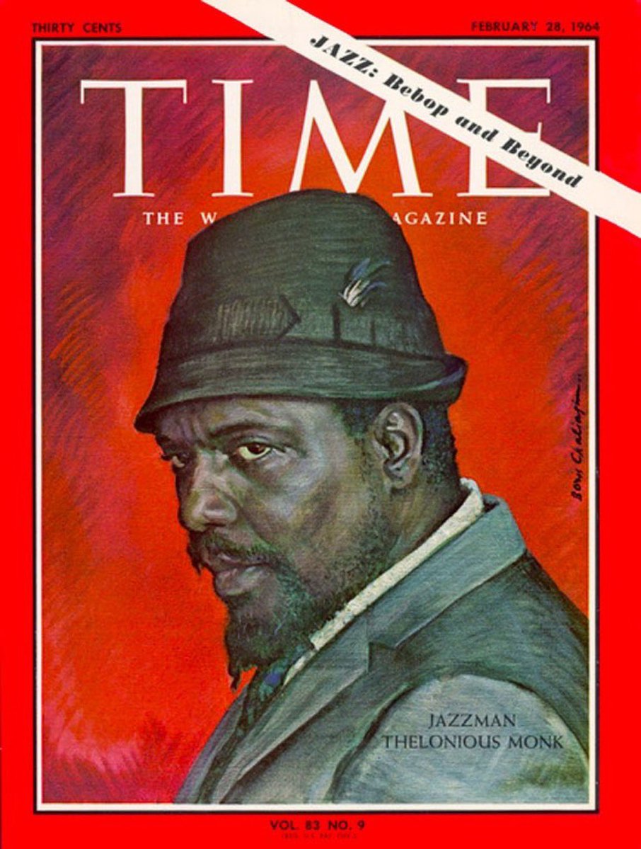 SVG__Collection's tweet image. Thelonious Monk on the cover of Time Magazine