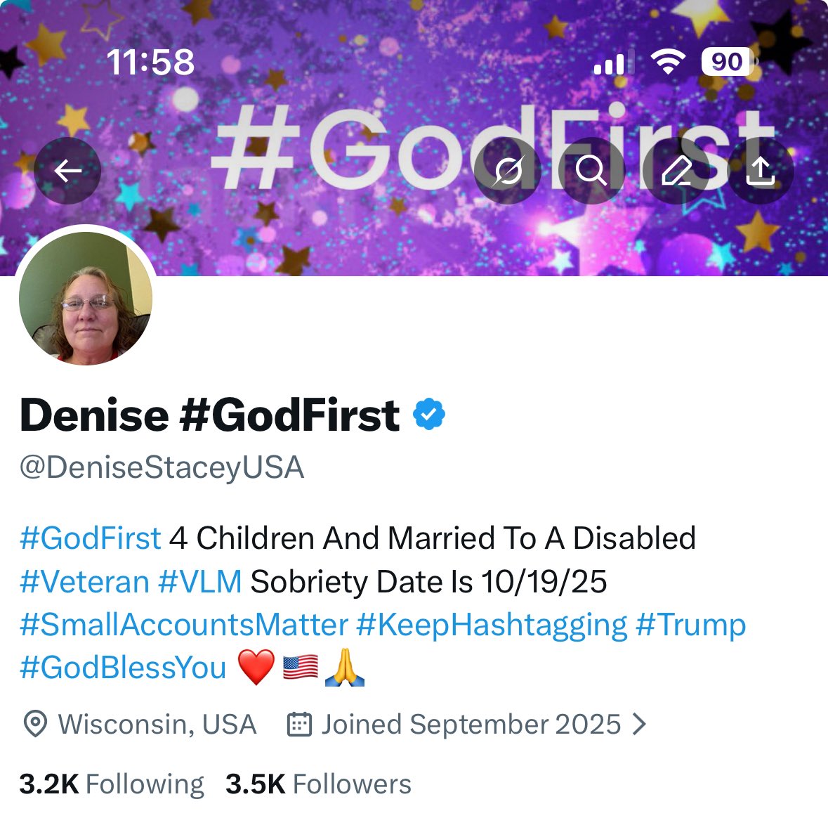 DeniseStaceyUSA's tweet image. Hi My Name Is Denise Stacey Hollis And I Believe In #GodFirst ‼️‼️‼️

I Took Time To Do My Bio On @X 
How Does It Look #XERS⁉️⁉️⁉️ 

@grok Said #KeepHashtagging. I Have A Few That Are Important In My Bio. 

I Challenge You To Take A Hard Look At Yours And Then Edit It To Make It…