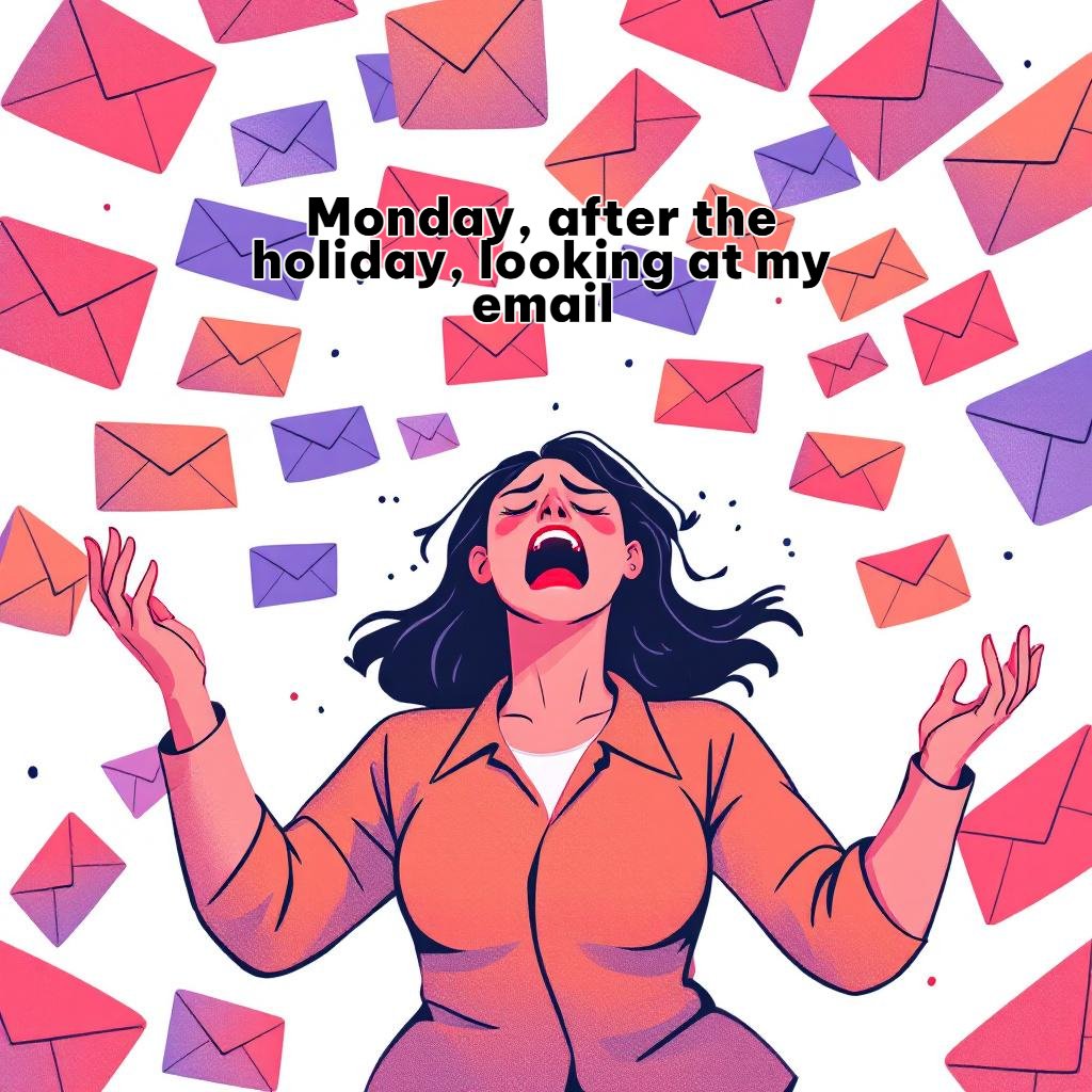 SynergyITx's tweet image. Monday after the holiday:
Inbox: 124 new emails
Tickets: 43
WiFi: “Reconnecting…”
Me: Mentally still on the couch with pie.
🍰😵💫
Good thing Synergy never takes a day off. 
#SynergySolutionIT #TechSupport #PostHoliday