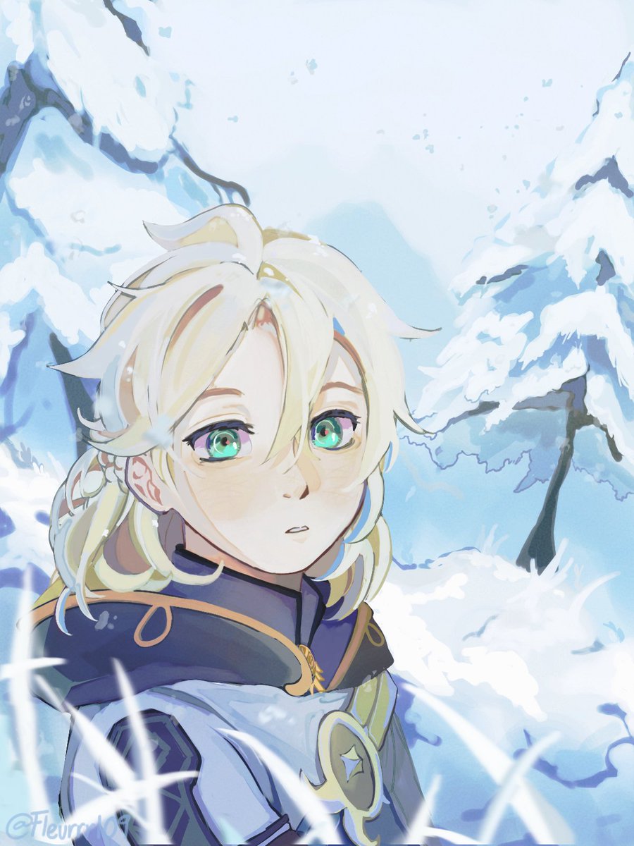 I dip for a few months and come back and I draw #Albedo #GenshinImpact