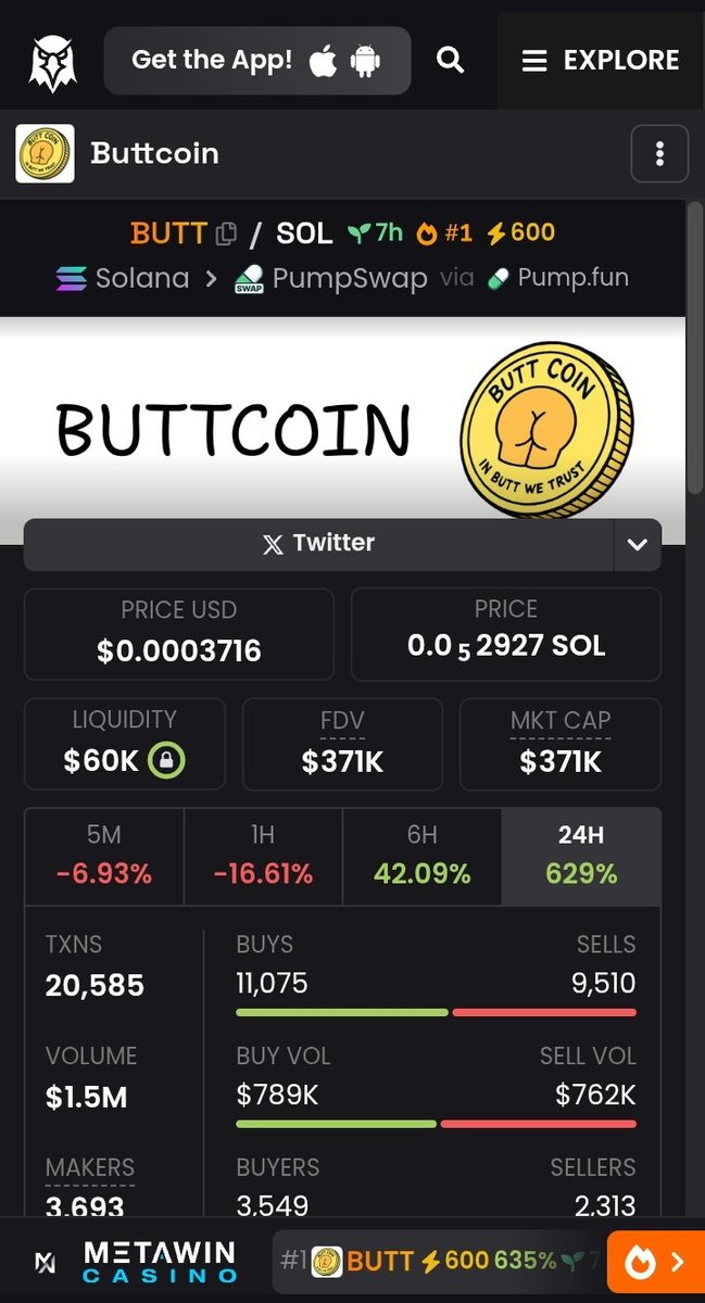 Amenouboy's tweet photo. Gm Gm Fam 

When the Joke Became the Ledger

$Buttcoin started as a throwaway line.  
A jab at Bitcoin’s early mess.  

But it didn’t stop there.  
It turned into a full-blown parody engine.  
Blog. Subreddit. Meme stream.  
All built to mock the hype and the hopium.  

And while everyone else was chasing pumps,  
$Buttcoin was logging the wreckage.  

It became crypto’s accidental historian.  
Not by design. Just by showing up and laughing.  

Every scam. Every meltdown. Every delusional post.  
Archived in real time.  

Memes weren’t the sideshow.  
They were the raw feed.  

The trolls didn’t just dunk on the culture.  
They documented it.  

And that’s the twist.  
The joke aged better than most of the bags.