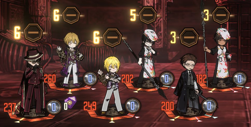 T_02_11_03_'s tweet image. それにしても、このパッシブといい、午イサンと家主候補イシュメールと言い、抽出された人格同士が出撃したら認識してるのは公式っぽいから……

じゃあ、つまりこう言うメンツで出撃したら本来なら一触触発だけど、「ダンテの前だしな…」的な感じでなあなあになってるのかな？？