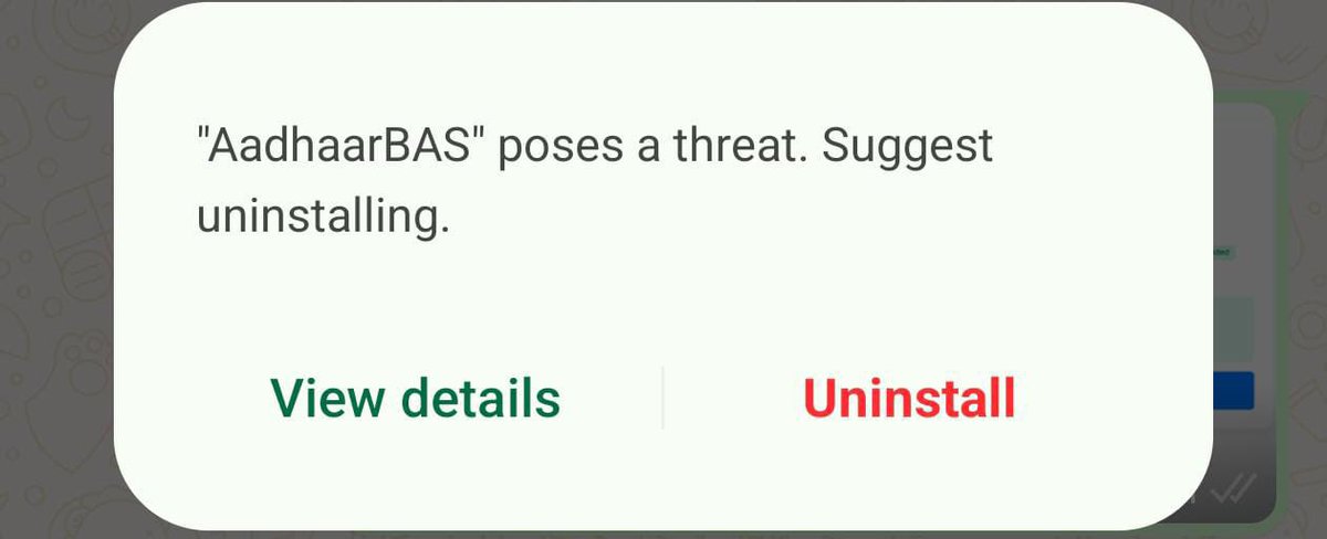 _iRoBo_'s tweet image. Same like sanchar saathi app,AadhaarBAS app officially rolled out by the Government for Aadhaar based attendance of employees.
But mobile security systems are identifying it as a Trojan (FileRepMalware), marking it as a high risk malicious app capable of accessing data.
If a…
