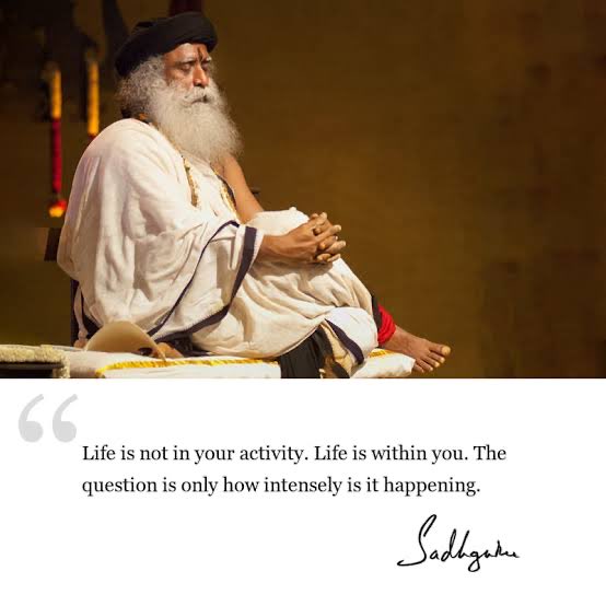 isharavi888's tweet image. Activity done from silence becomes conscious, effortless, and joyful.
#InnerEngineering