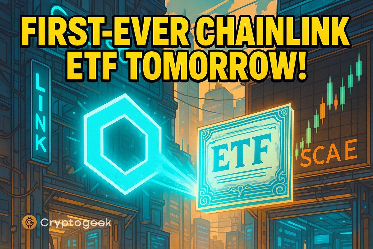 the_Cryptogeek's tweet image. Grayscale just dropped a bomb: first-ever spot Chainlink ETF goes live tomorrow 🔥📈
Direct TradFi rails into $LINK hitting the market. This is not a drill.
Bullish or already fading the news?
#Chainlink #ChainlinkETF #GrayscaleLINK