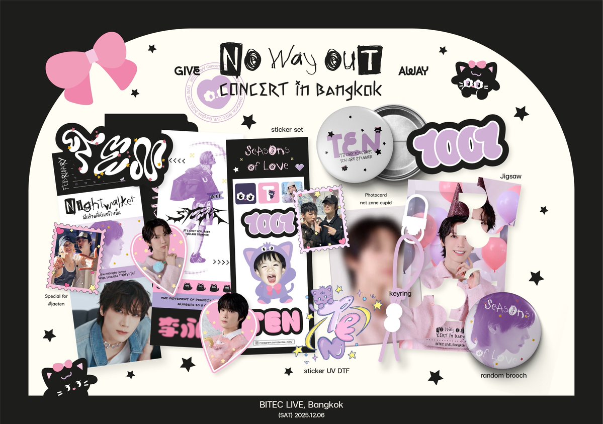 ppfzar's tweet image. ₍^. .^₎⟆ give away ⭐️

🐱💌,pls rt &amp;amp; show this tweet
♡ date : 6 dec 2025
♡ location : Bitec live

Special for  #jaeten 💘

 #1997xhappy #tenlee_1001 
 #WayV_NOWayOUT_BANGKOK