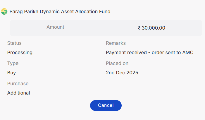 InvestRepeat's tweet image. Invested ₹30,000 in PPFAS Dynamic Allocation Fund.

Discipline = Wealth. SIP continues every month, despite any market noise; it&apos;s anyway not under my control. Only discipline is in my control.

Small small steps 🏃 → Financial Freedom 💸