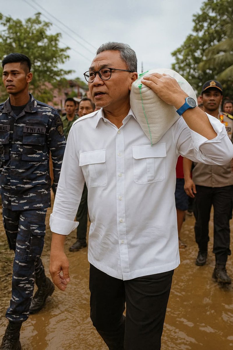 Bahkan ditengah bencana sekalipun, pencitraan adalah sesuatu yang niscaya.
Mungkin dia fikir orang akan berkata "Inilah Umar mutaakhir"..
Zulkifli Hasan yang luar biasa kurang rasa malunya