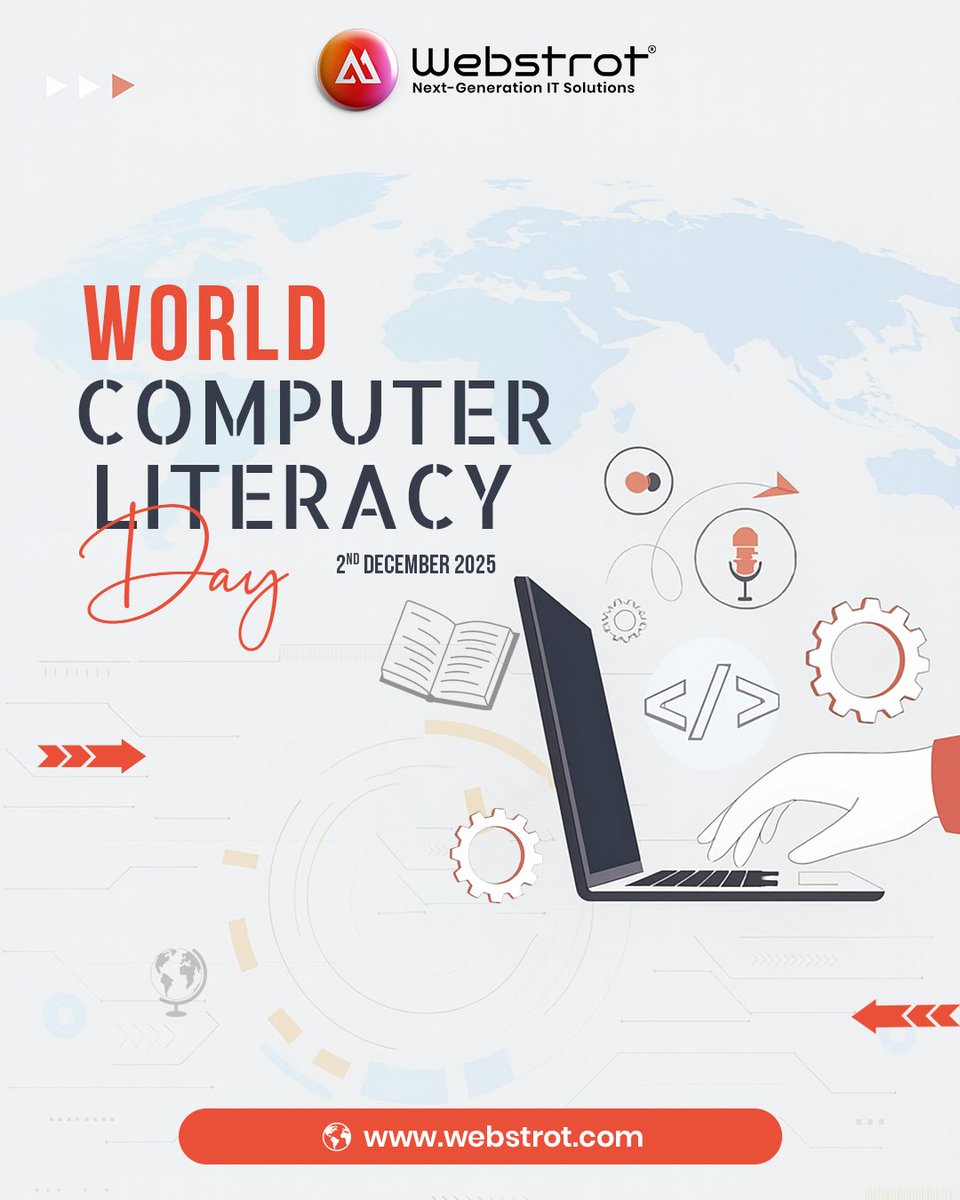 webstrot's tweet image. Empowering minds with digital knowledge for a smarter tomorrow.

💻 Happy World Computer Literacy Day!
 
#WorldComputerLiteracyDay #DigitalEducation #EmpowerWithTechnology #Websitedesign #Webstrot