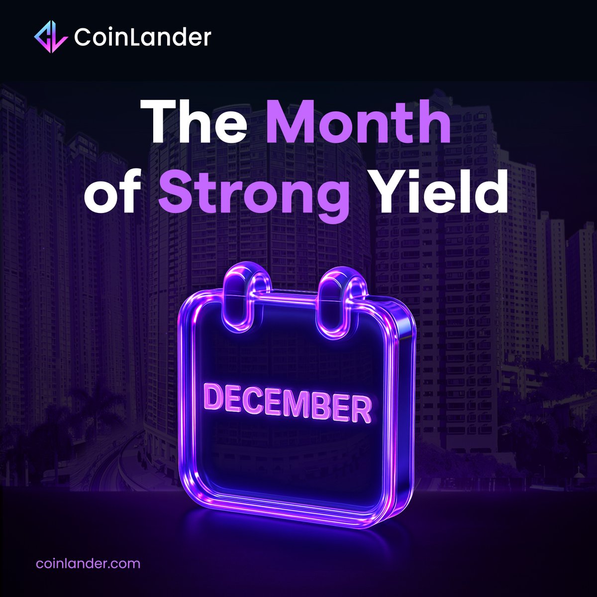 The most wonderful time for yield? We think so.  Welcome to December, Landers! Let’s start the month strong with stable growth. 

#CoinLander #RWAFi #Tokenization #Mortgage