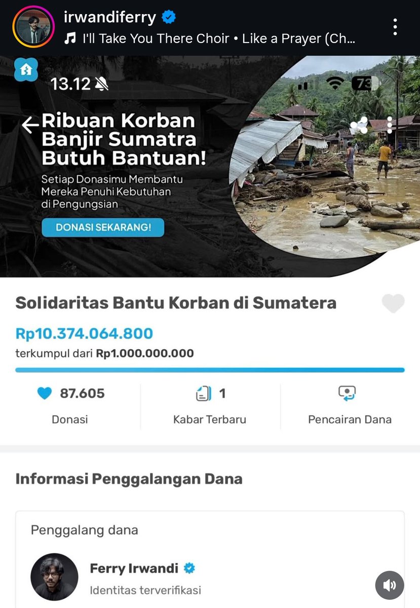 Merinding, dalam waktu 24 jam saja, Ferry Irwandi berhasil menginisiasi bantuan untuk korban bencana alam di Sumatera sebesar Rp10 miliar. 😧

Warga bantu warga. 👏🏽❤️