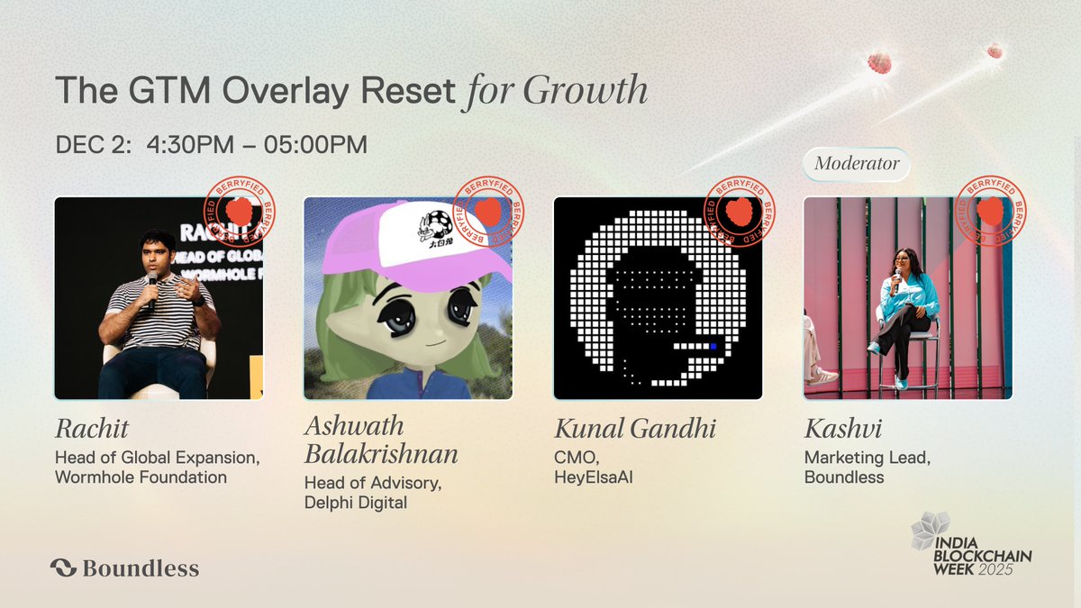 boundless_xyz's tweet image. How do you create a narrative with durability, not just virality?

Join us in conversation with @kashvii at @IBWOfficial today to talk about all things GTM with some of crypto's greatest marketing minds:

→ @rachit, head of global expansion @wormhole
→ @ashwathbk, head of…