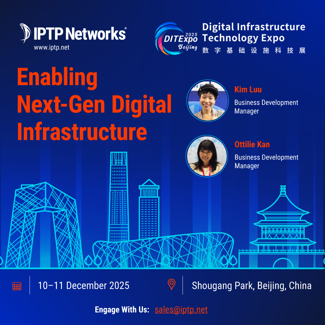 #IPTPNetworks is heading to #DITExpo2025, where the future of #DataCenters &amp; #network comes alive — showcasing our ultra-low-latency #connectivity⚡, rock-solid #stability 🛡️, and enterprise-grade #Security🔒 for enterprises expanding across borders.

🌐 iptp.net