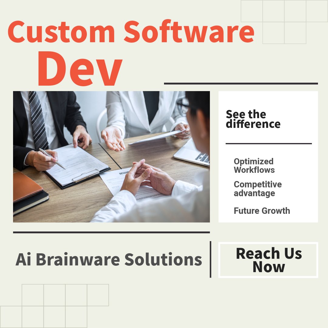 Deepan1710's tweet photo. Crafting bespoke software that perfectly fits every industry’s needs, powering intelligent growth you own.

#aibrainwaresolutions #informationtechnology #artificialintelligence #softwaredevelopment #techsolutions #appdevelopment #aisolutions #Businesssolutions #technology https://t.co/X6wM3ahjBS