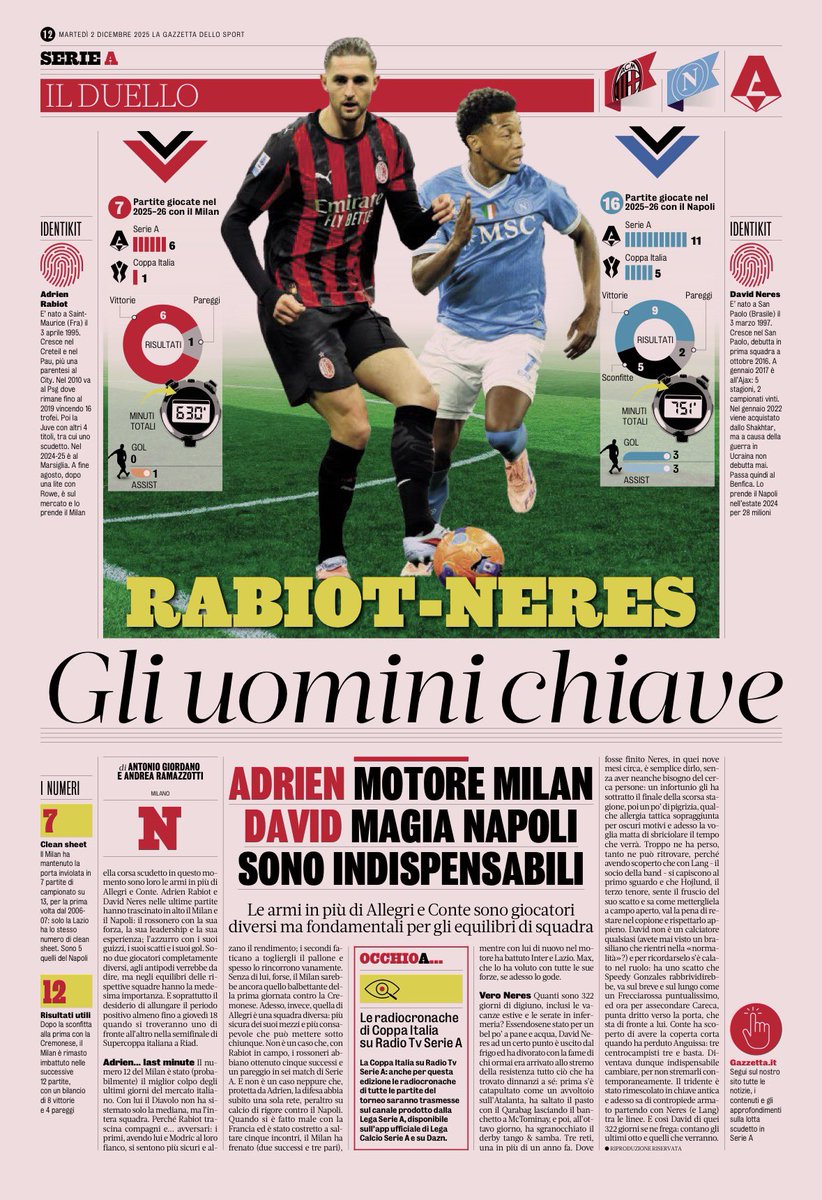 RABIOT-NERES
Gli uomini chiave 🔑