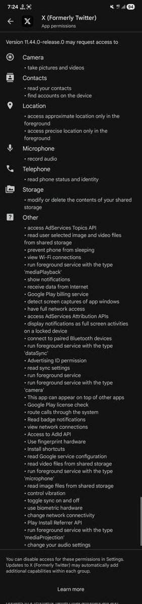 AadiAchint's tweet image. This is what X collects .. hope you know