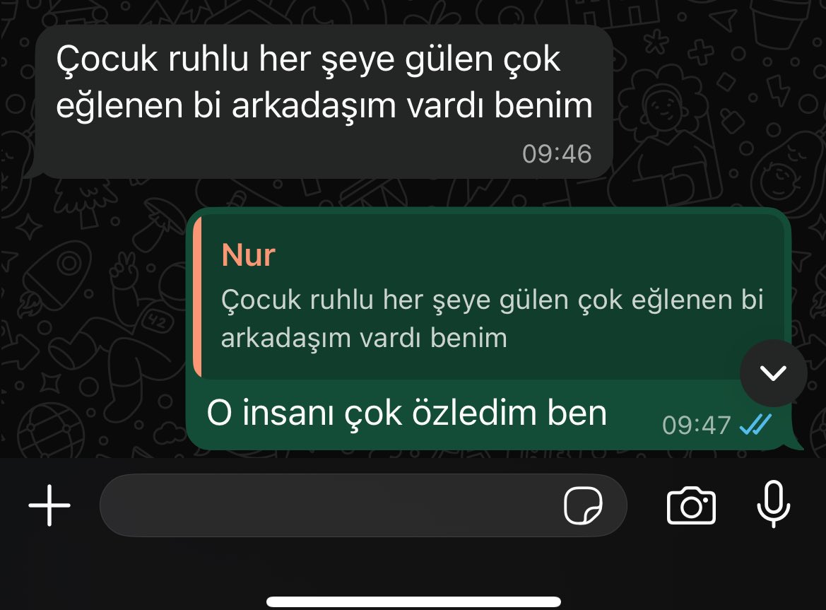 Ruaaab_'s tweet photo. Bir mesaj ne kadar ağlatabilirse o kadar ağladım https://t.co/pEWCrAfwjC