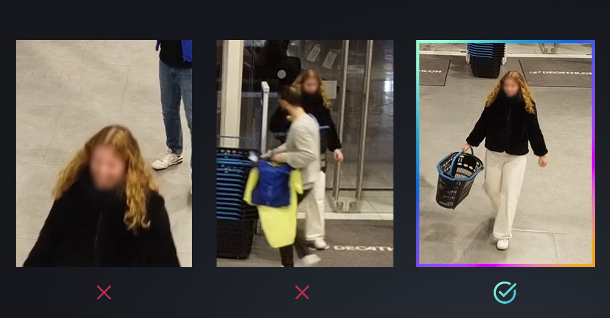 XXII_GROUP's tweet image. On a intégré un mécanisme qui choisit la meilleure frame pour la ré-identification non biométrique : l’#IA garde l’image la plus nette sur les vêtements, une seule frame limite le calcul et l’impact environnemental. 👉 Résultat : un #parcoursclient mieux analysé, sans biométrie.