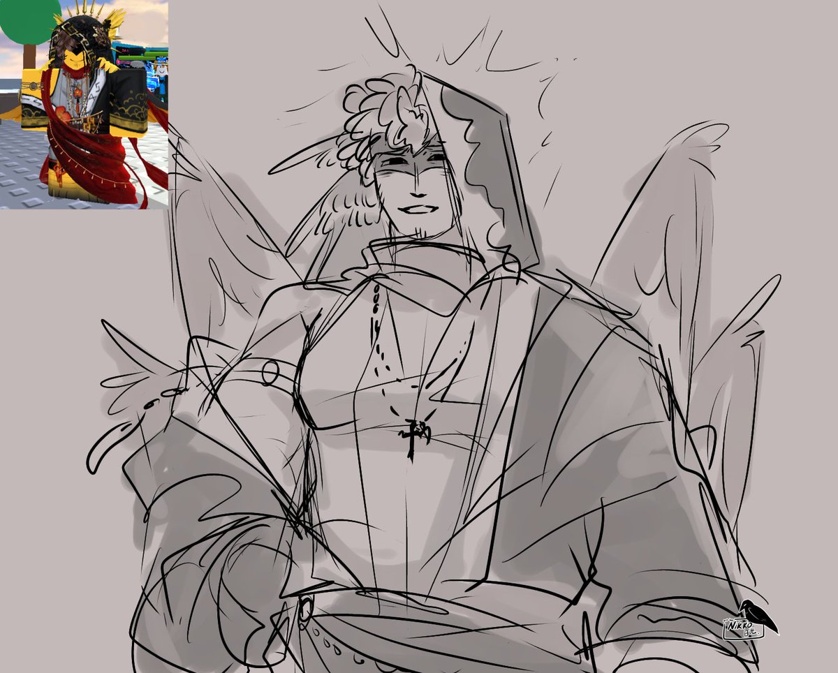 Doddle 
Found a telamon shirt my friend has, realky like how it looks