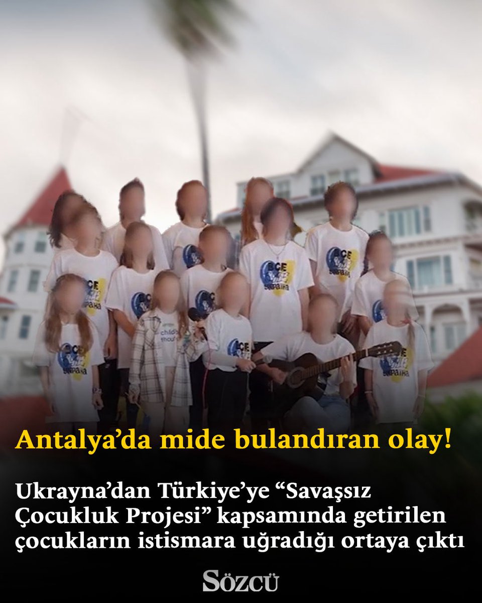 Ukrayna’dan “Savaşsız Çocukluk Projesi” kapsamında Türkiye’ye getirilen 510 çocuğa ilişkin, uluslararası araştırma kuruluşu OCCRP tarafından hazırlanan bir raporda ciddi ihmal ve istismar iddialarına yer verildiği belirtilmektedir.

Söz konusu rapora göre, Antalya’daki bazı