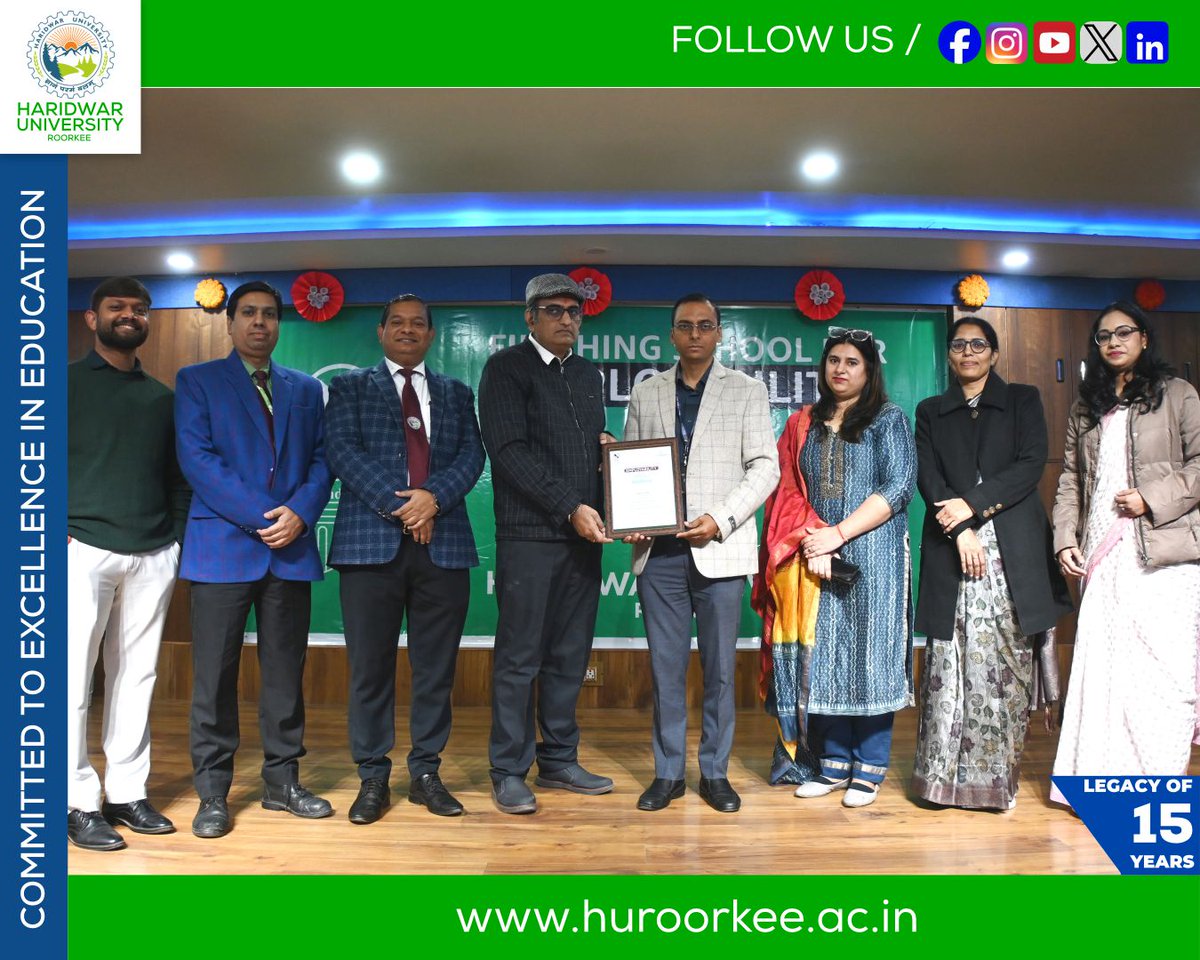 HURoorkee's tweet photo. Haridwar University Recognized as Center of Excellence for Youth Empowerment under Finishing School for Employability by Infosys Foundation in collaboration with ICT Academy
#CenterOfExcellence #YouthEmpowerment #HaridwarUniversity #InfosysFoundation #FinishingSchool https://t.co/FCKLrEP6ew