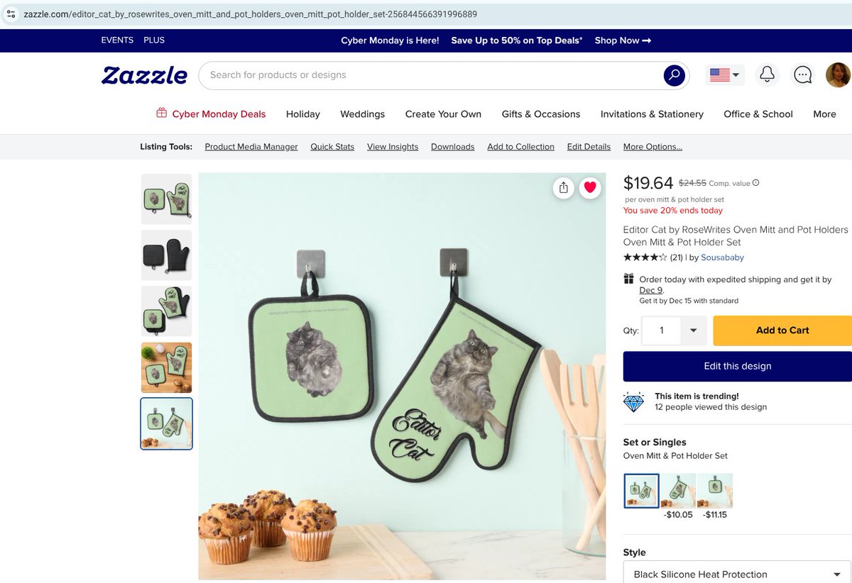 maggini_19's tweet image. Rose Webster @GetMyGist here ♀️🇨🇦aka RoseWrites &amp;amp; Sousababy. #CyberMonday #Christmas2025 #baking #cooking #kitchen #foodies #giftideas #housewarming 

Thanks for trending my #EditorCat stuff❣️ zazzle.com/editor_cat_by_… 

More 🥳 @zazzle #CyberMondayDeals:   zazzle.com/black+friday+c…