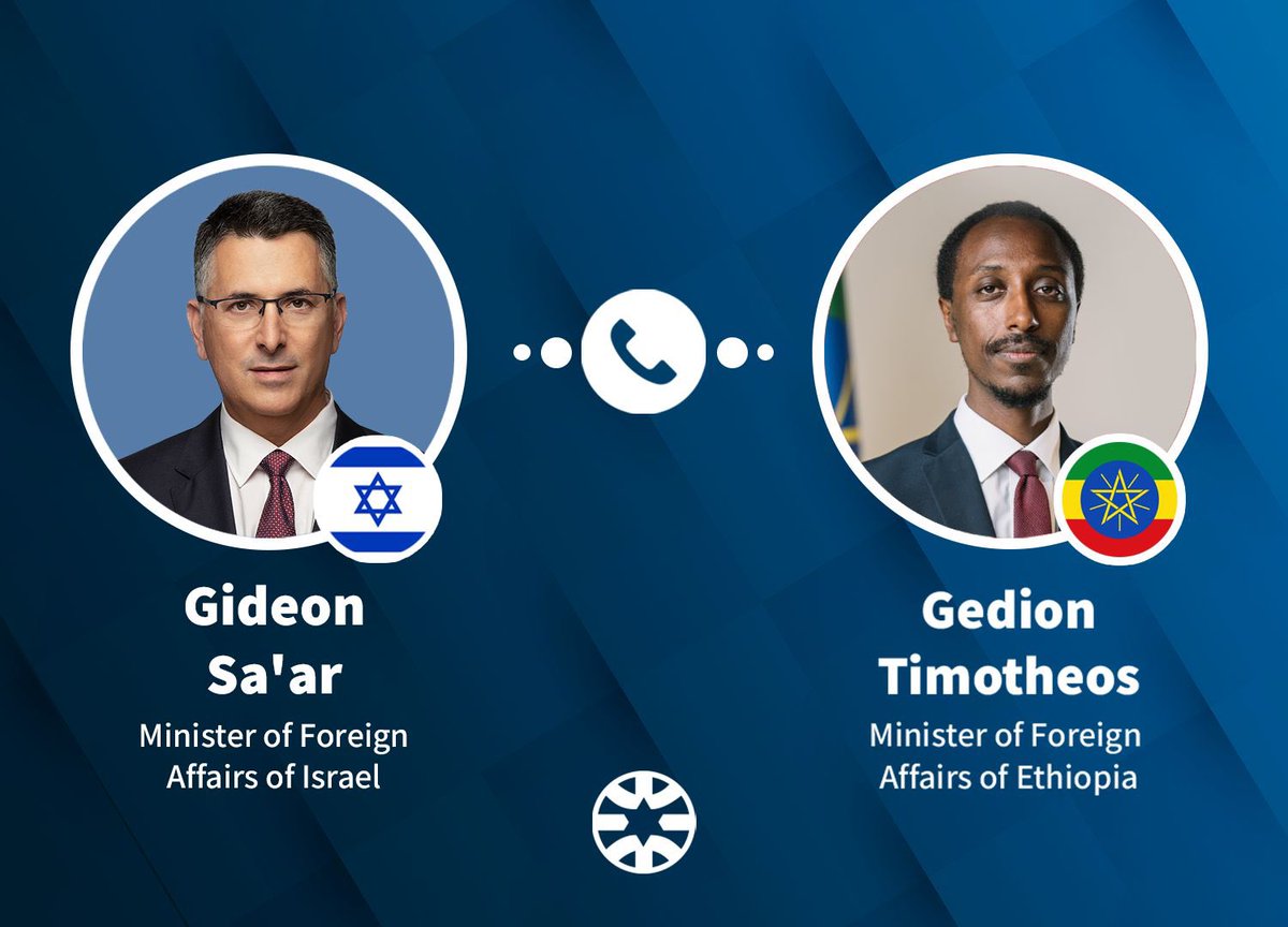 gidonsaar's tweet image. Just spoke with my good friend, Ethiopian FM Dr. Gedion Timotheos, and congratulated him on Ethiopia being chosen to host the COP32 Climate Conference in 2027. 
We discussed our strategic bilateral ties and our close partnership in defense, police, innovation, development and…