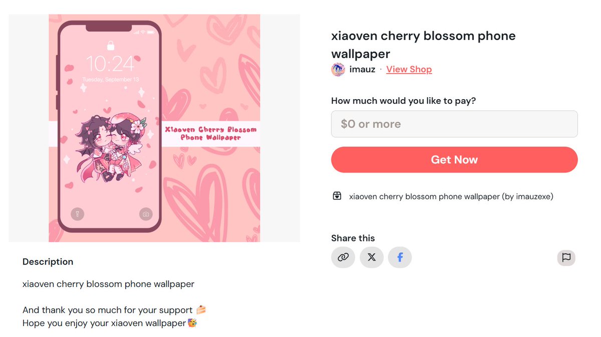 reminder the #xiaoven cherry blossom phone wallpaper is FREE in my ko-fi shop!

ko-fi.com/imauz