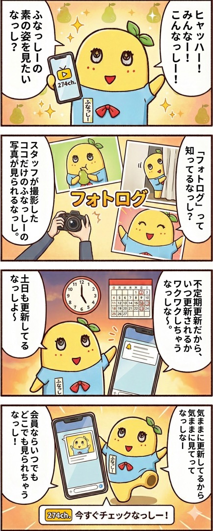 ぶきっちょページ フォトログ更新!!】スタッフが撮影した ココだけのふなっしーの写真が