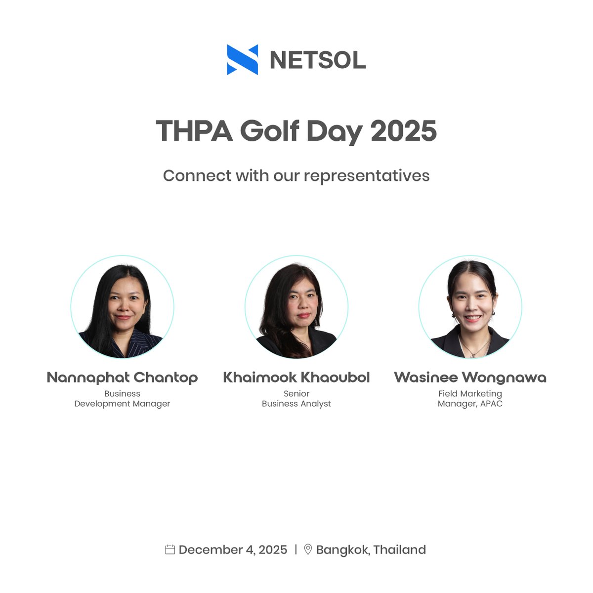 NETSOLTech's tweet image. NETSOL Thailand is attending the THPA (Thai Hire-Purchase Association) Golf Day, taking place this week on December 4 at the RG Salaya Golf and Sports Club in Bangkok! 

Hosted by the association, this annual gathering brings together leaders and professionals from across…