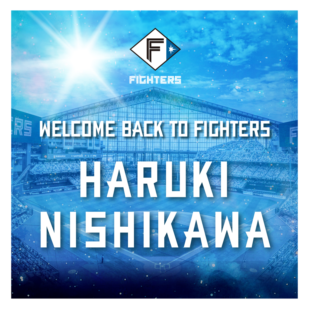 FightersPR's tweet image. 【お知らせ】

北海道日本ハムファイターズは本日12/2(火)、前東京ヤクルトスワローズの西川遥輝選手と入団合意に達しましたので、お知らせいたします。

#lovefighters