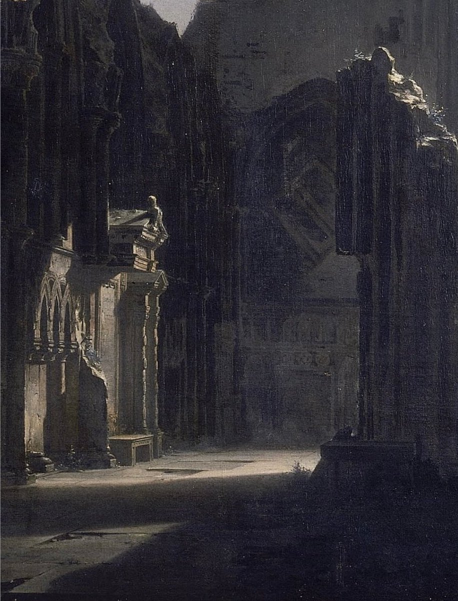 The Ruins of Holyrood Chapel (c. 1824) by Louis Jacques Mandé Daguerre (1787 – 1851)
Oil on canvas, 211 × 256.5 cm
📍Walker Art Gallery, Liverpool