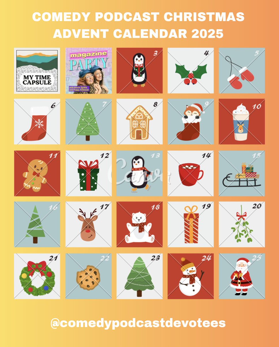 Comedypodcastde's tweet image. #ComedyPodcastAdventCalendar 

Day 2 #magazinepartypod

@AlisonSpittle and @poppyhillstead dig through the trash mags for scandalous stories and welcome shameful listener voice notes.

#comedypodcast