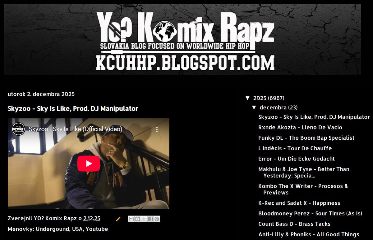 New Video
Skyzoo - Sky Is Like, Prod. DJ Manipulator kcuhhp.blogspot.com/2025/12/skyzoo…