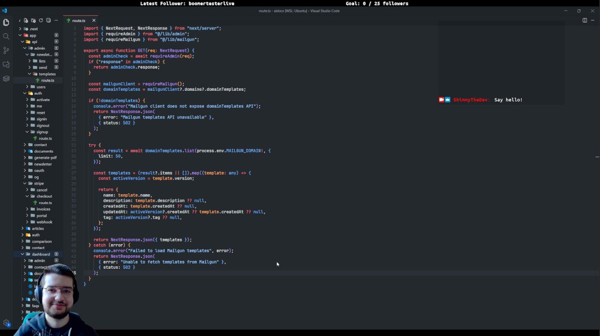 Testing streaming setup.
w/ a little cameo of some boomer tester.

Help me keep my habit of working on my projects.

Next target, eCommerce BaaS

twitch.tv/ShimmyTheDev

#solodev #webdev #programming #buildinpublic