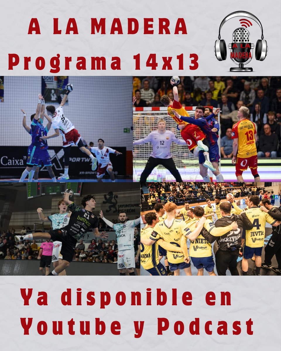 📢 Nuevo programa de <a href="/AlaMaderaFM/">AlaMaderaFM</a>
📻 #AlaMadera14x13
🎙️ Protagonistas de la Jornada 11 de Liga Nexus Energía <a href="/ASOBAL/">ASOBAL</a>
🇪🇺 Repaso de la Jornada 9 de la MachineSeeker <a href="/ehfcl/">EHF Champions League</a>
📺 Disponible en Youtube y Podcast de <a href="/PasionBM/">PASION BALONMANO</a>: pasionbalonmano.wixsite.com/pasionbm/post/…