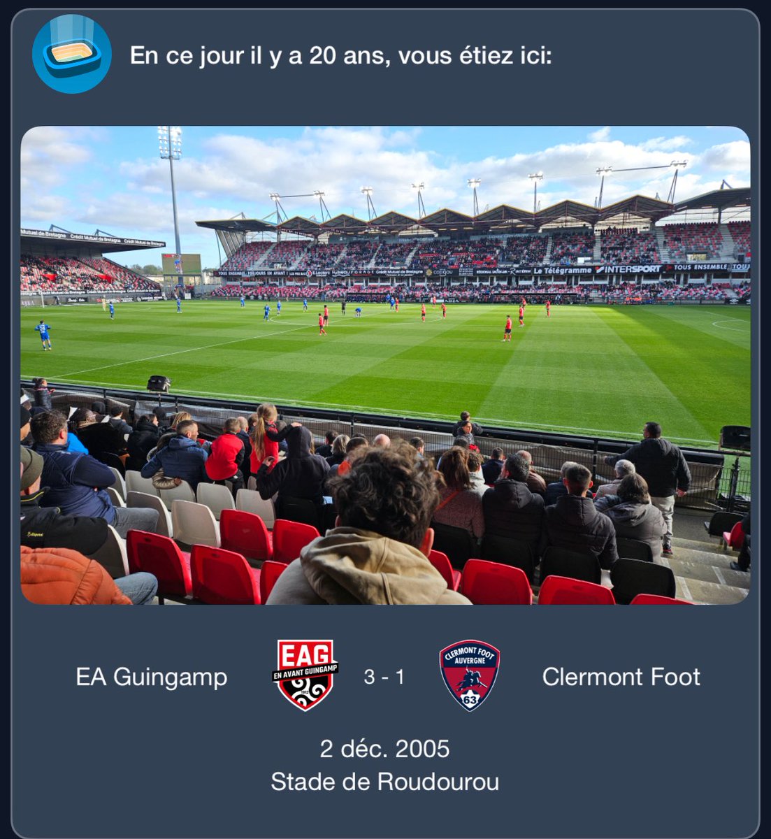 [#EAGVintage] Je me suis souvenu hier que j’avais été voir ce match. J’avais passé un appel à mon meilleur ami d’enfance pour lui souhaiter un joyeux anniversaire mais en lui disant aussi que je ne pouvais pas rester traîner parce que j’allais au match. J’avais 10 ans.