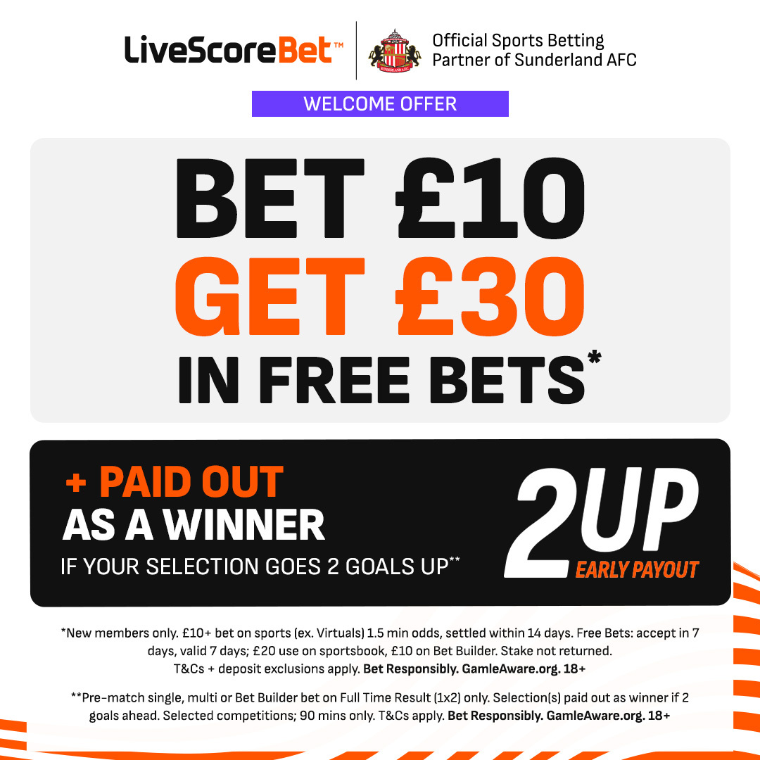 SmartAccaTips's tweet image. ⏱️ 17/1 HALF TIME EARLY PAYOUT ACCA!!!

🤯 Get paid in FULL if your 5+ leg acca is winning at half time EVEN if they go on to lose. 

👉 This is EXCLUSIVE to LiveScore Bet: smartaccatip.link/JoinLiveScoreB…

🎁 Get £30 in free bets when you bet £10. 

Ad | GambleAware | 18+ | T&amp;amp;C's Apply