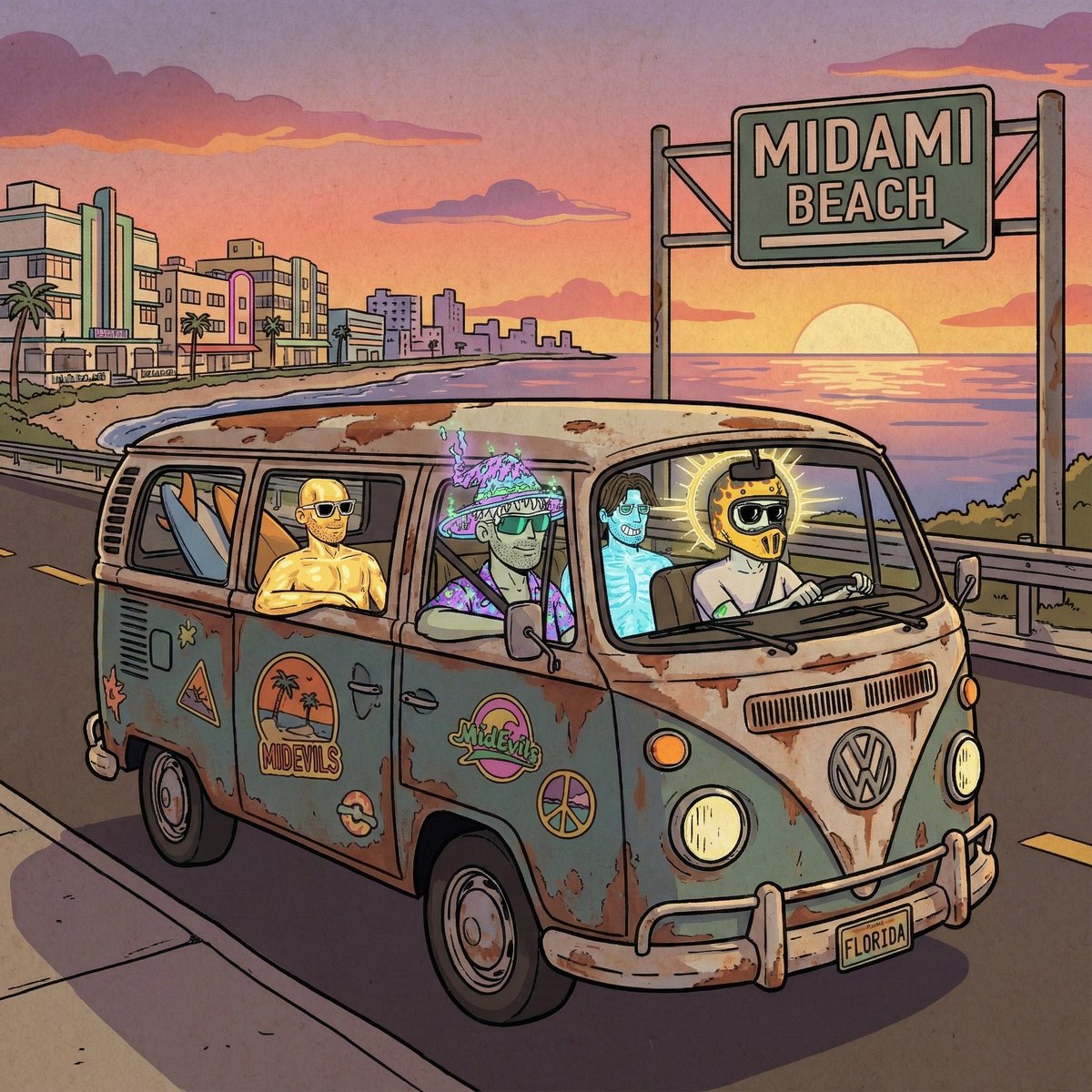 GM Web3 !

Fool's Gold Club Surfers squad just left this morning for this week-end <a href="/MidEvilsNFT/">Mid Evils</a> special event ! 

Off to Midami Beach, my lords !  🌴☀️🏖️

<a href="/MidHorde/">Mid_Horde</a> <a href="/risencovenant/">risen covenant ™️</a> <a href="/mid_iron_order/">The Iron Order</a> <a href="/MidEvilBeasts/">MidBeasts</a> 

<a href="/ArtBasel/">Art Basel</a> #MiamiArtWeek